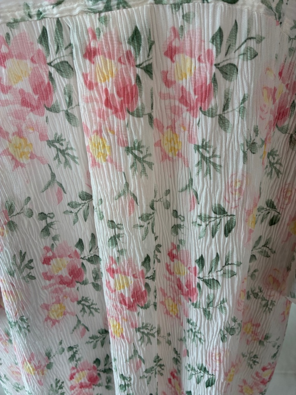 BiBi Oversized Floral Button-Down Shirt in Pink, Green, Yellow - Picture 5 of 9